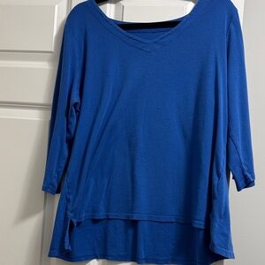 J. Jill Royal Blue V-Neck Tunic